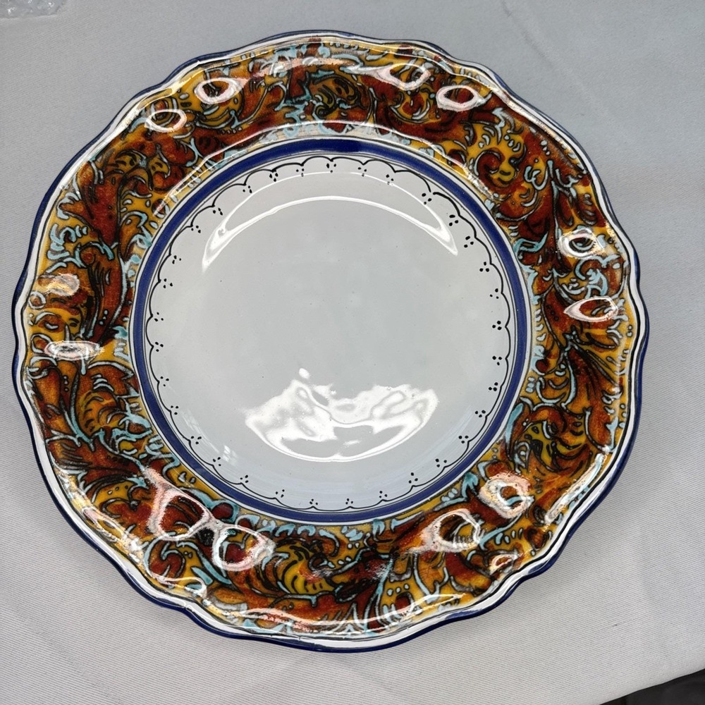Vintage hand painted signed Famulari Stefano‎ Sicily Italy 9.5 in plate